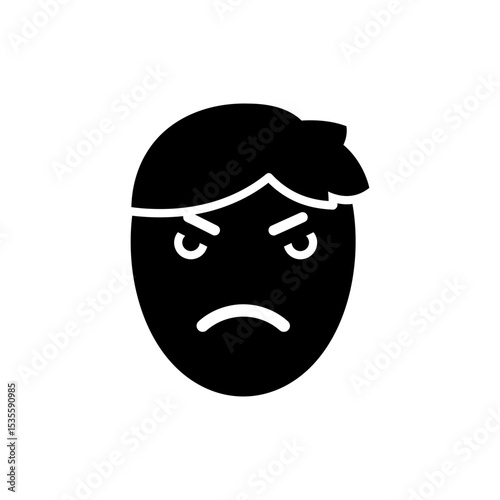 Frustration with Both Eyebrows Squeezed Showing Annoyance
