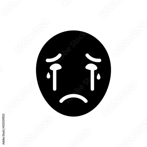 Character Crying Eyes With Clenched Jaw Emotional Pain