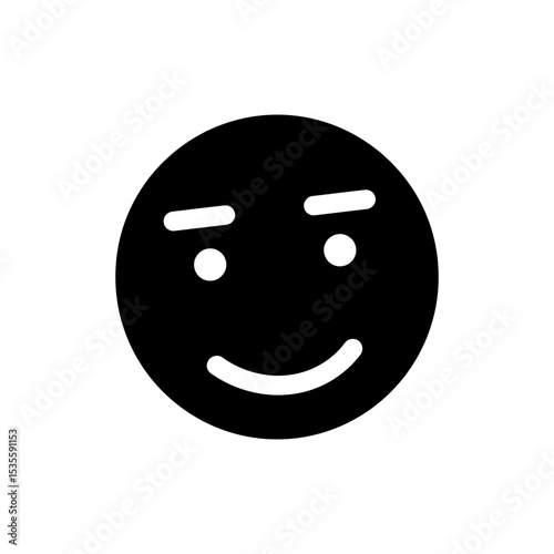 Chuckling face with tilted head expressing amusement and joy