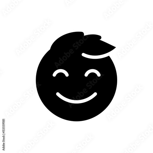 Cheerful Expression with Closed Smile Showing Contentment