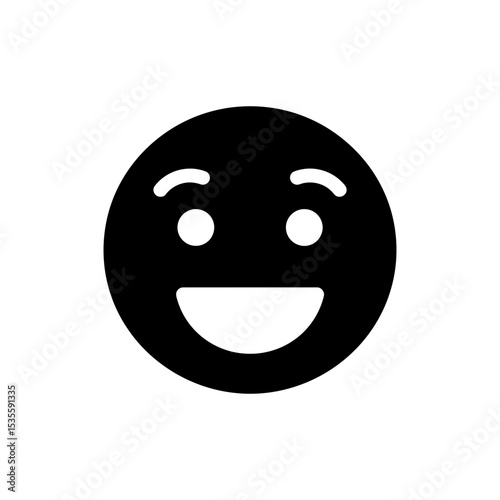 Amazed Smile with Popped Brows Expressing Surprise and Joyful Emotion