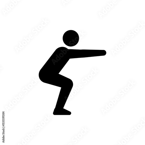 Person performing squat reach with one arm fitness exercise