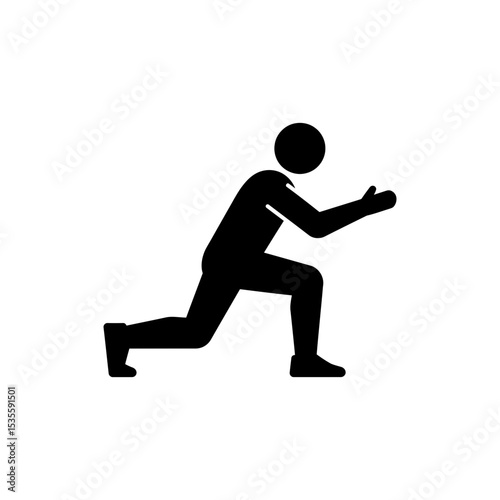 Person performing knee touch floor lunge exercise