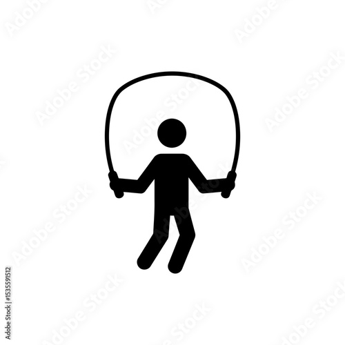 Person Jumping Rope Swinging Arms Fitness Workout