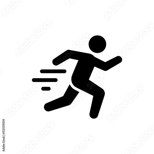 Person Jumping Forward with Arms Back in Dynamic Fitness Action