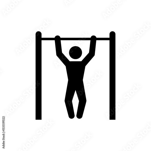 Person Hanging From Pull Up Bar Fitness Exercise