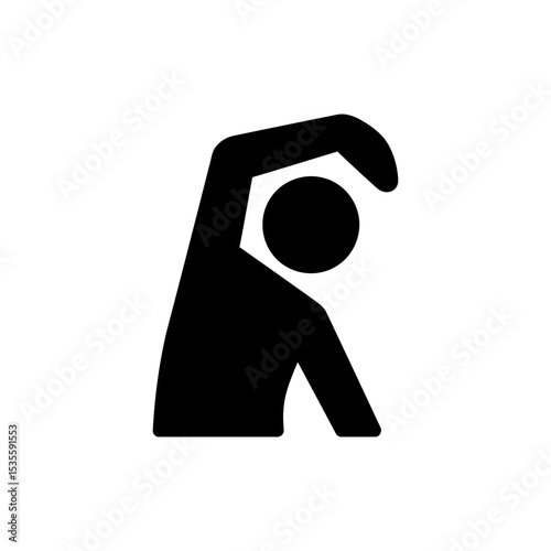 Person Performing Diagonal Stretch with Hand Overhead Movement