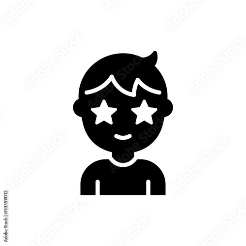 Character with star eyes showing excitement and admiration