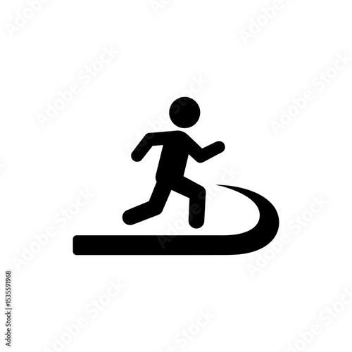 Athlete running on outdoor track for training