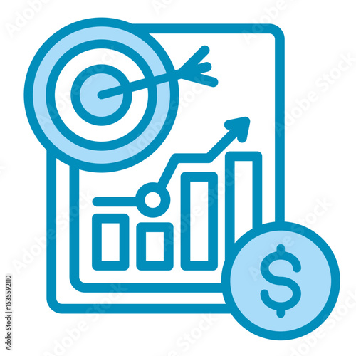 Bullseye  Icon Element For Design	