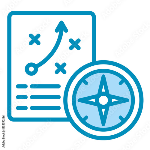 Strategy Compass  Icon Element For Design	