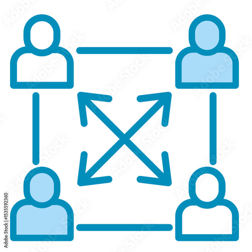 Network Alignment  Icon Element For Design	