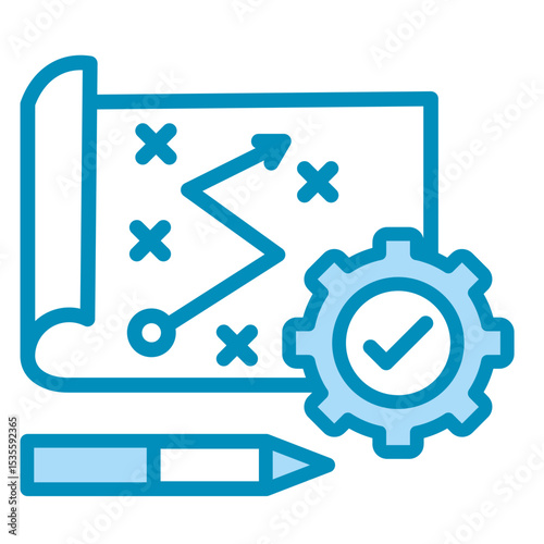 Execution Plan  Icon Element For Design	