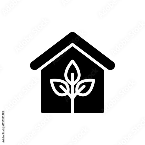 House with clean air icon symbolizing fresh and sustainable living