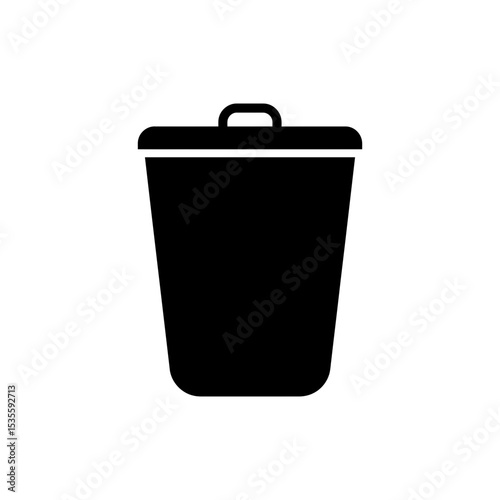 Half full bin with green waste icon for organic disposal systems