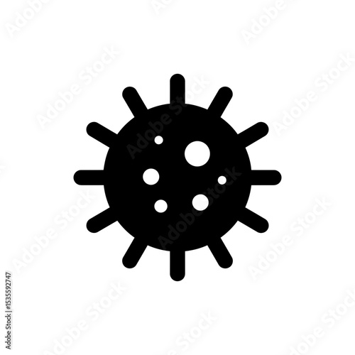 Spiky Virus Shape Symbol Representing Microbe