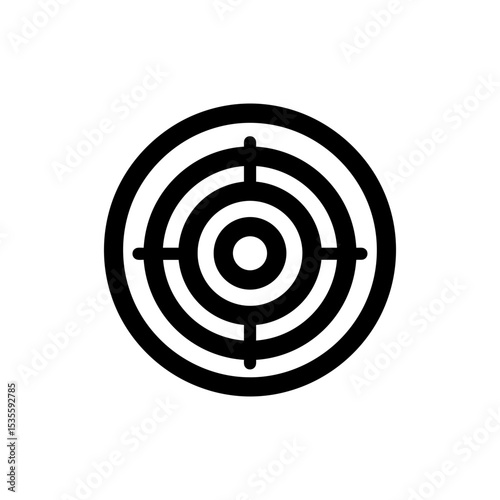 Target icon with concentric rings and centered bullseye