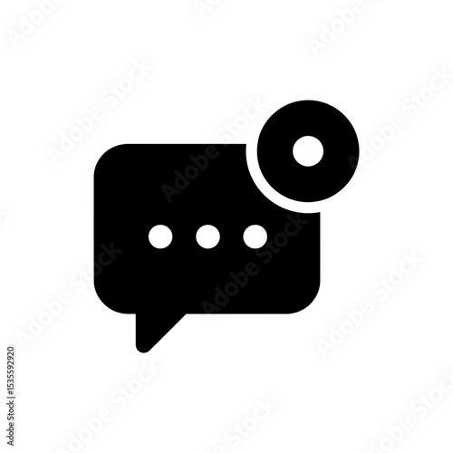 Notification bell icon with alert dot for app updates and messages