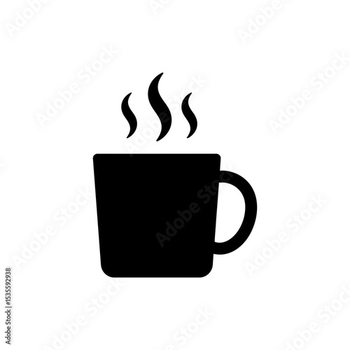 Hot Beverage Mug with Swirling Steam Rising