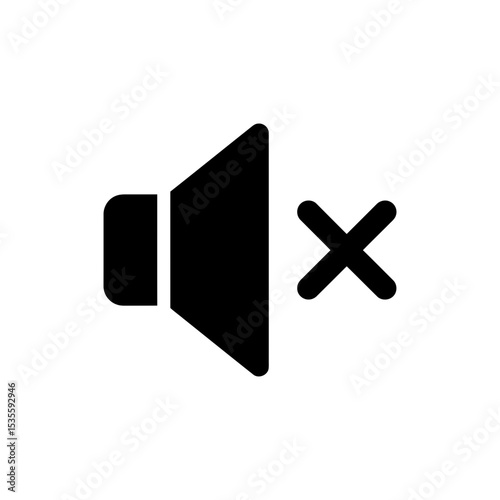 Mute Icon with Crossed Speaker Symbol