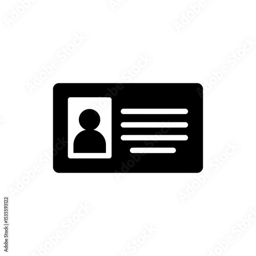 Identity Card Icon Symbol Representing Personal ID