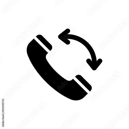 Phone With Arrow Looping Back Icon Representing Call Return