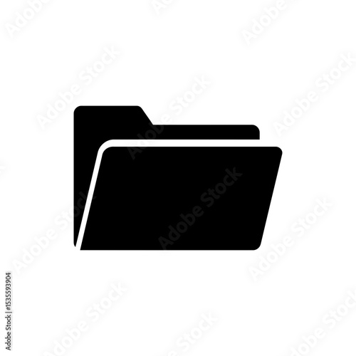 Folder Icon with Tab on Left Side File Organization