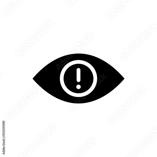 Eye Icon With Alert Symbol Representing Attention Or Monitoring