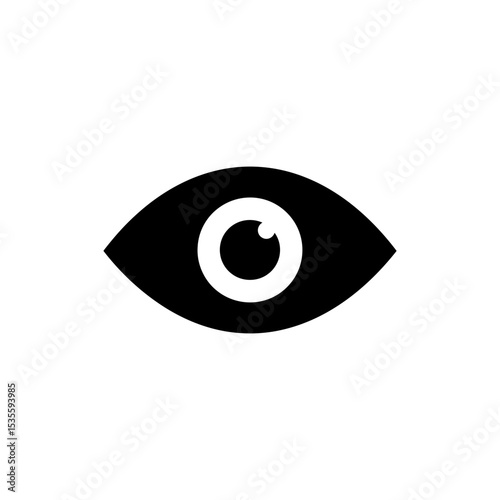 Eye With Centered Iris Icon Representing Vision And Focus