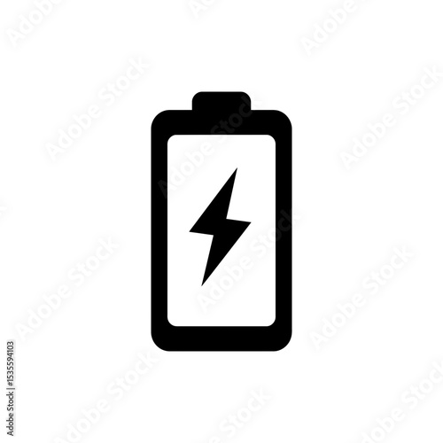 Charging Bolt Inside Battery Icon for Power and Energy