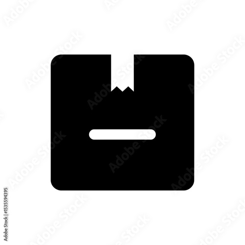 Box Icon with Minus Symbol Remove or Reduce Action