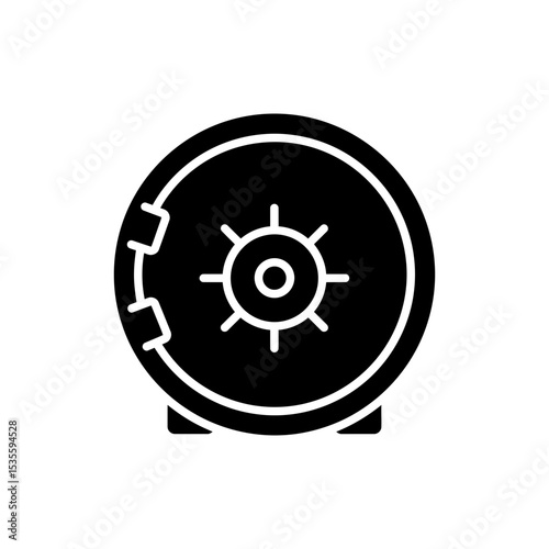 Round Vault with Lock Pattern Symbolizing Secure Storage