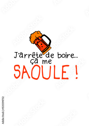 citation arrete boire saoule alcool humour biere verre