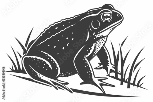 toad sihouette black vector 