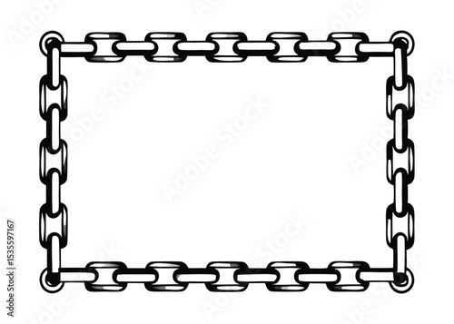 Stylized chain link border.

