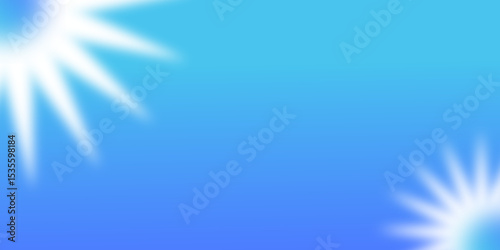 Glowing white ray effect exploded isolated on blue gradient background. Stripes beam pattern. Stylish illustration modern trend colors, ideas graphic design for web design banner background, vector