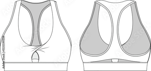 vector illustration of sports bra