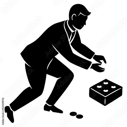 A man is playing . 