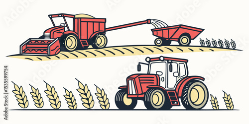 tractor with a trailer
