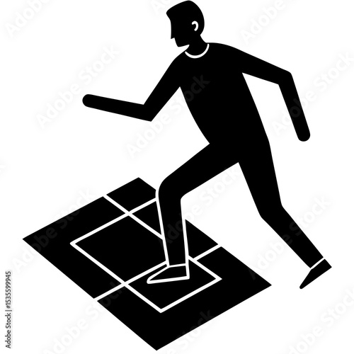 A man is playing . 