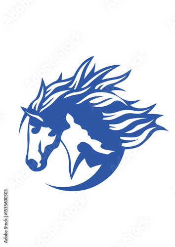 cheval logo equitation club sport chevaux