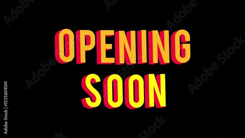 OPENING SOON Text Animation 4K On Alpha