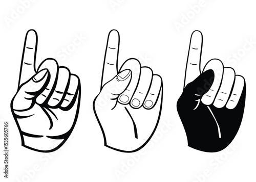 Abstract hand gestures set