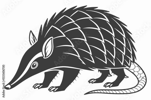tenrec silhoette black vector 