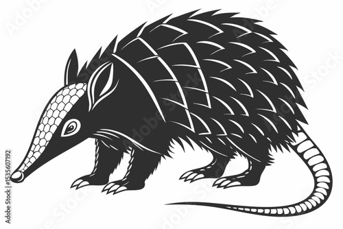 tenrec silhoette black vector 