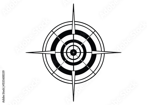 Geometric target or bullseye design.


