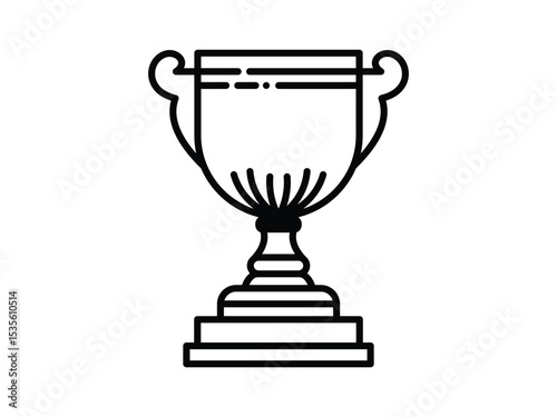 Trophy Cup with Handle Sports, Achievement Icon