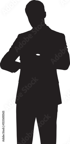 Businessman Adjusting Cufflinks Silhouette - Formal Attire Vector