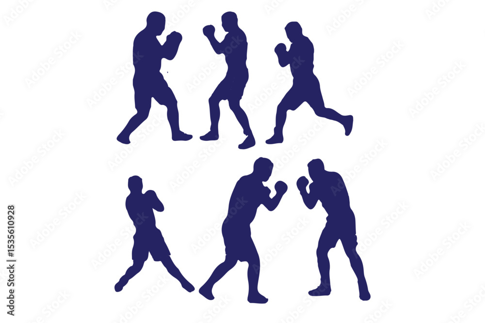 Fototapeta premium Fighting Stick Figures Icon on Black and White Vector Backgrounds 