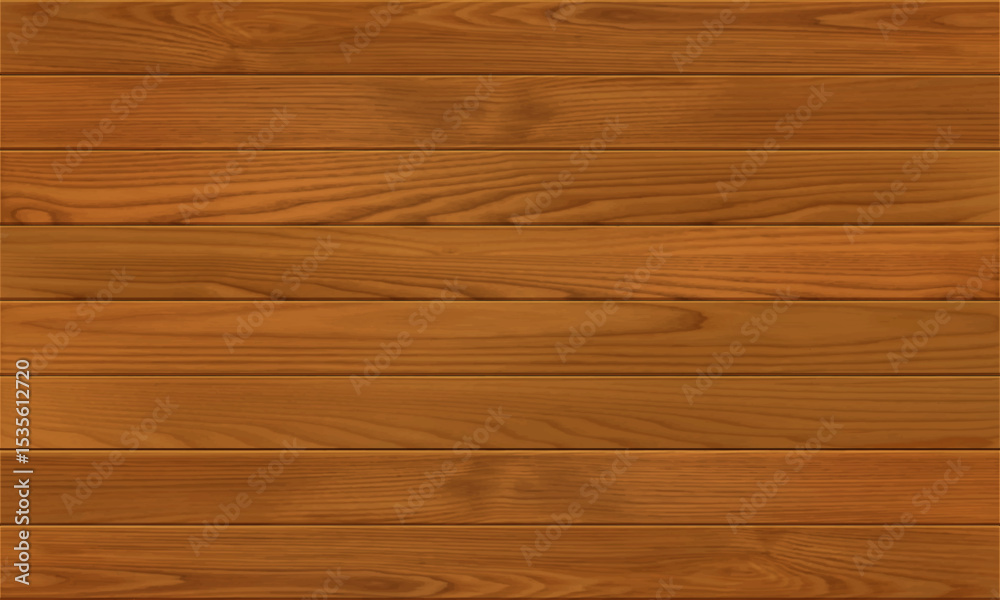 Fototapeta premium Brown wood plank background texture vector
